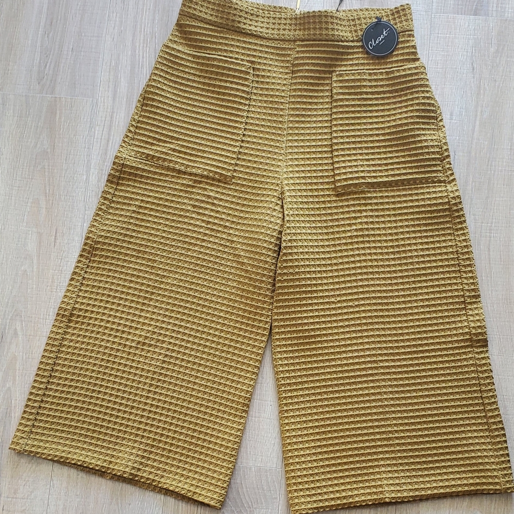 Chic Wide Leg Mustard Pants